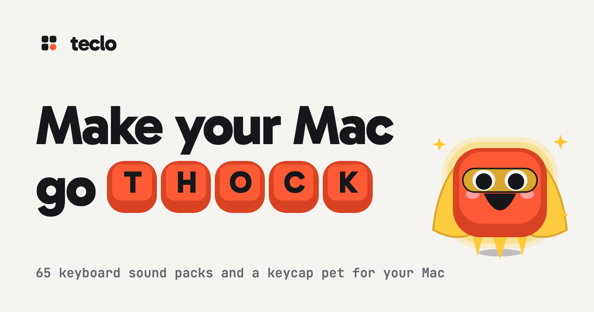 Launched my Mac app on Product Hunt today, 65 upvotes. It makes your MacBook sound like a mechanical